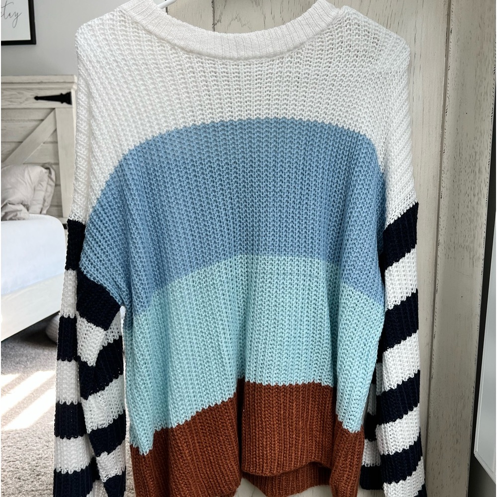 Color block sweater